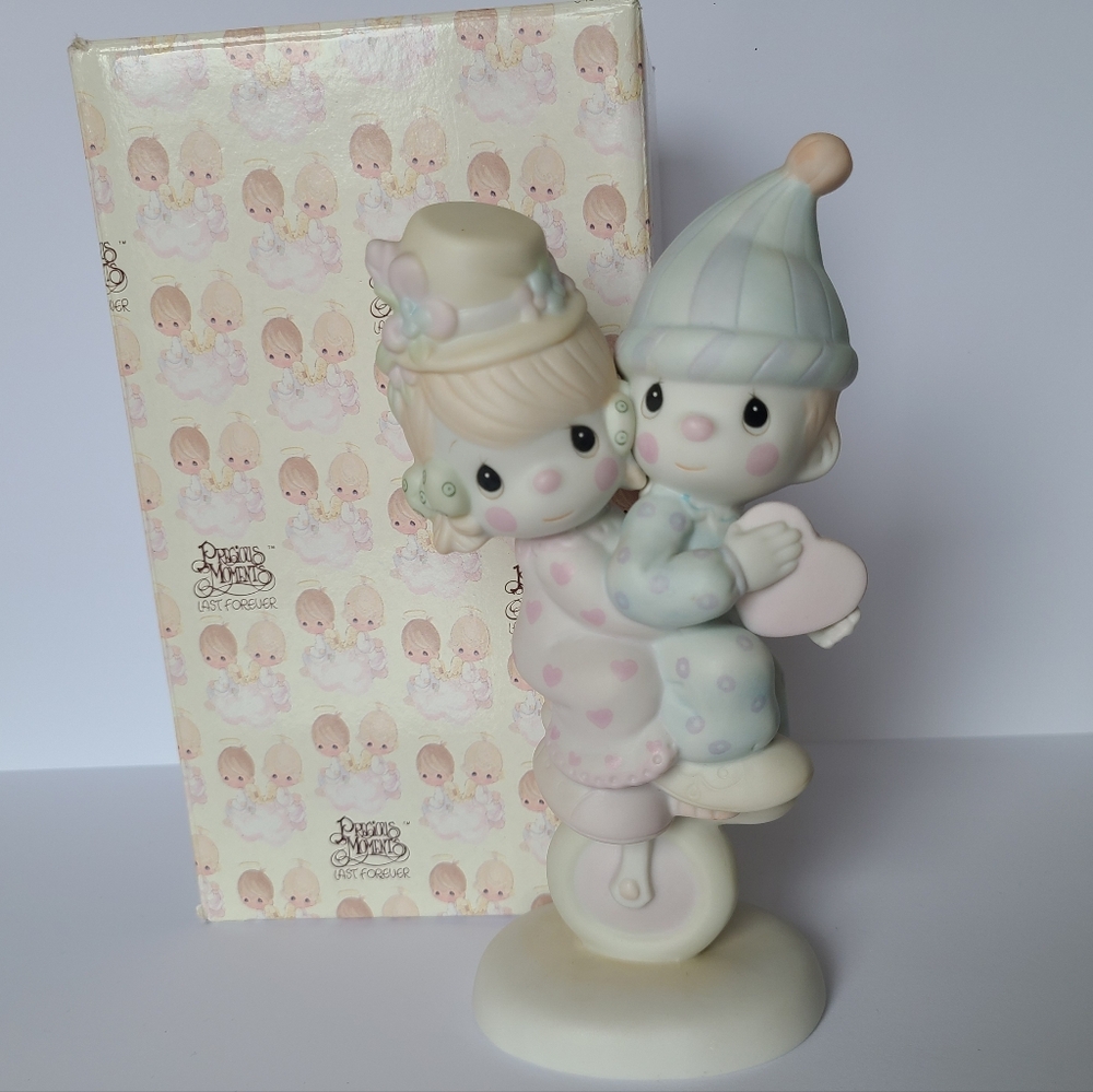 Precious Moments Clowns Keep Our Act Together Collectible Porcelain Figurine